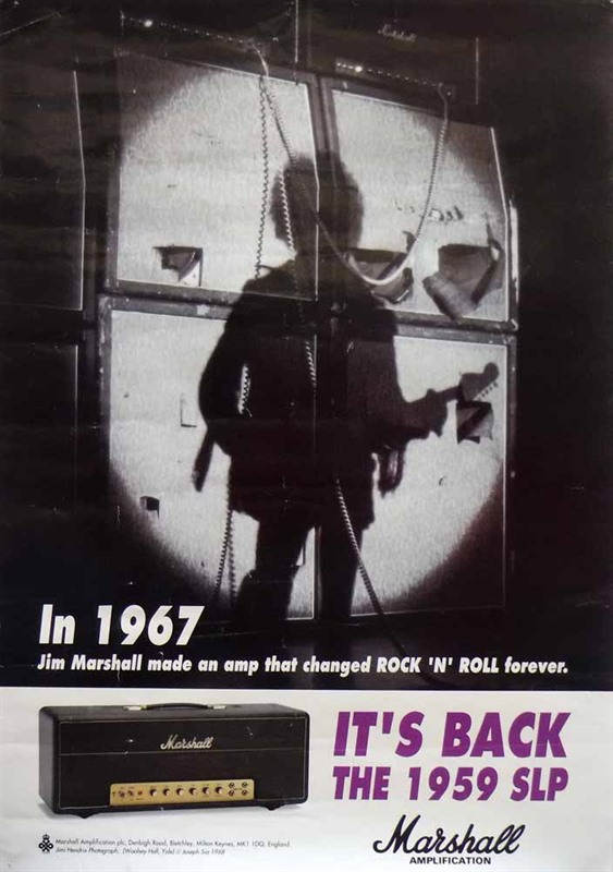Jimi Hendrix Marshall Amp Jimi Hendrix Poster 1993 '1993 Poster