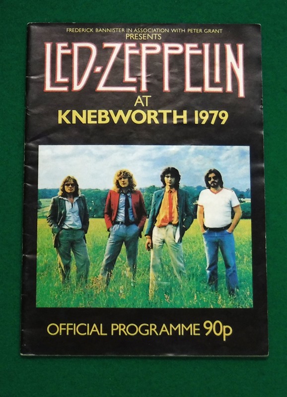 Led Zeppelin Led Zeppelin Knebworth Bannister Programme 1979 '1979