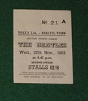 Beatles York Concert Ticket 1963