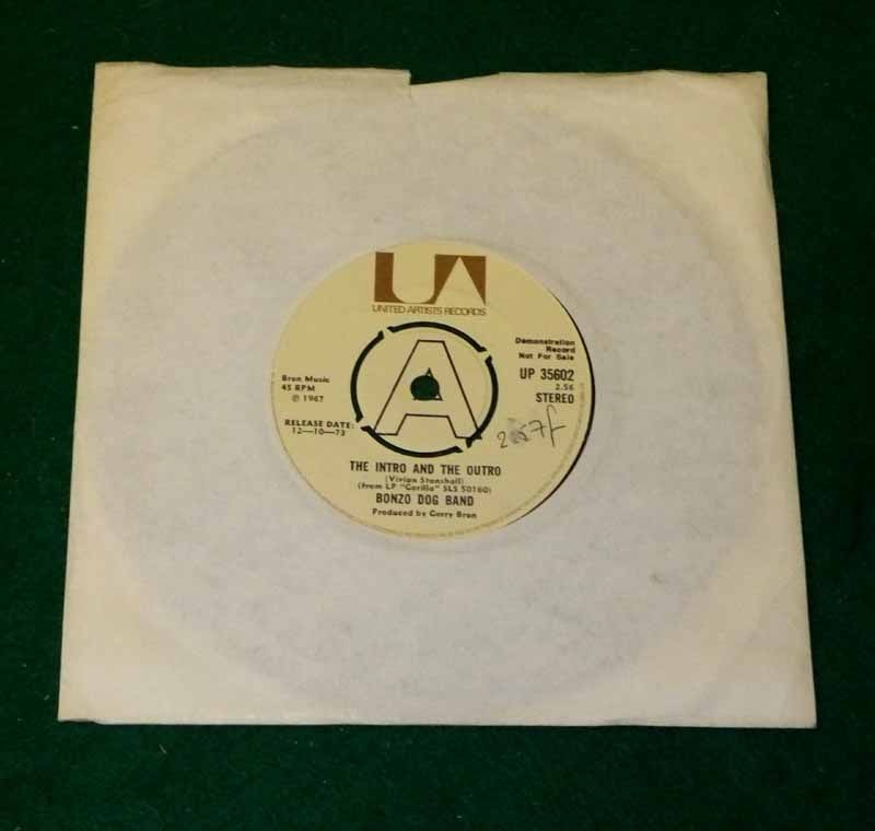 Bonzo Dog Band Bonzo Dog Band Intro DEMO Record 1973 '1973 Vinyl