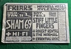 Sham 69 SLF Friars Concert Flyer 1979