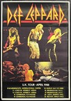 Def Leppard UK Tour Poster 1988