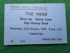 The Herd Torquay Gig Ticket 1969