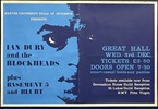 Dury Blockheads Exeter Uni Gig Poster 1980